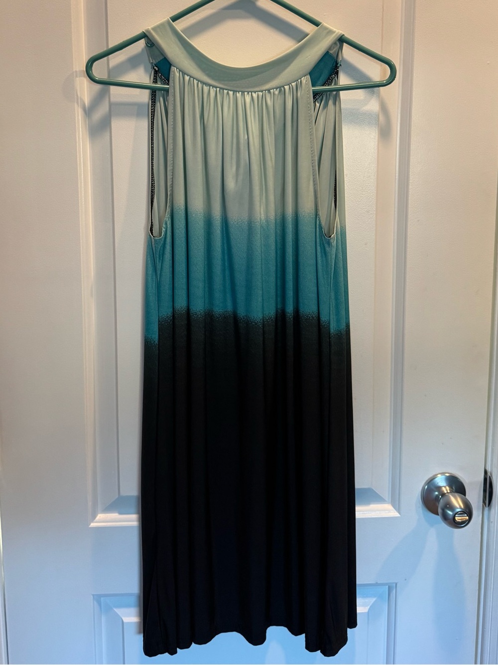 Blue and Black Ombre Sleeveless Dress